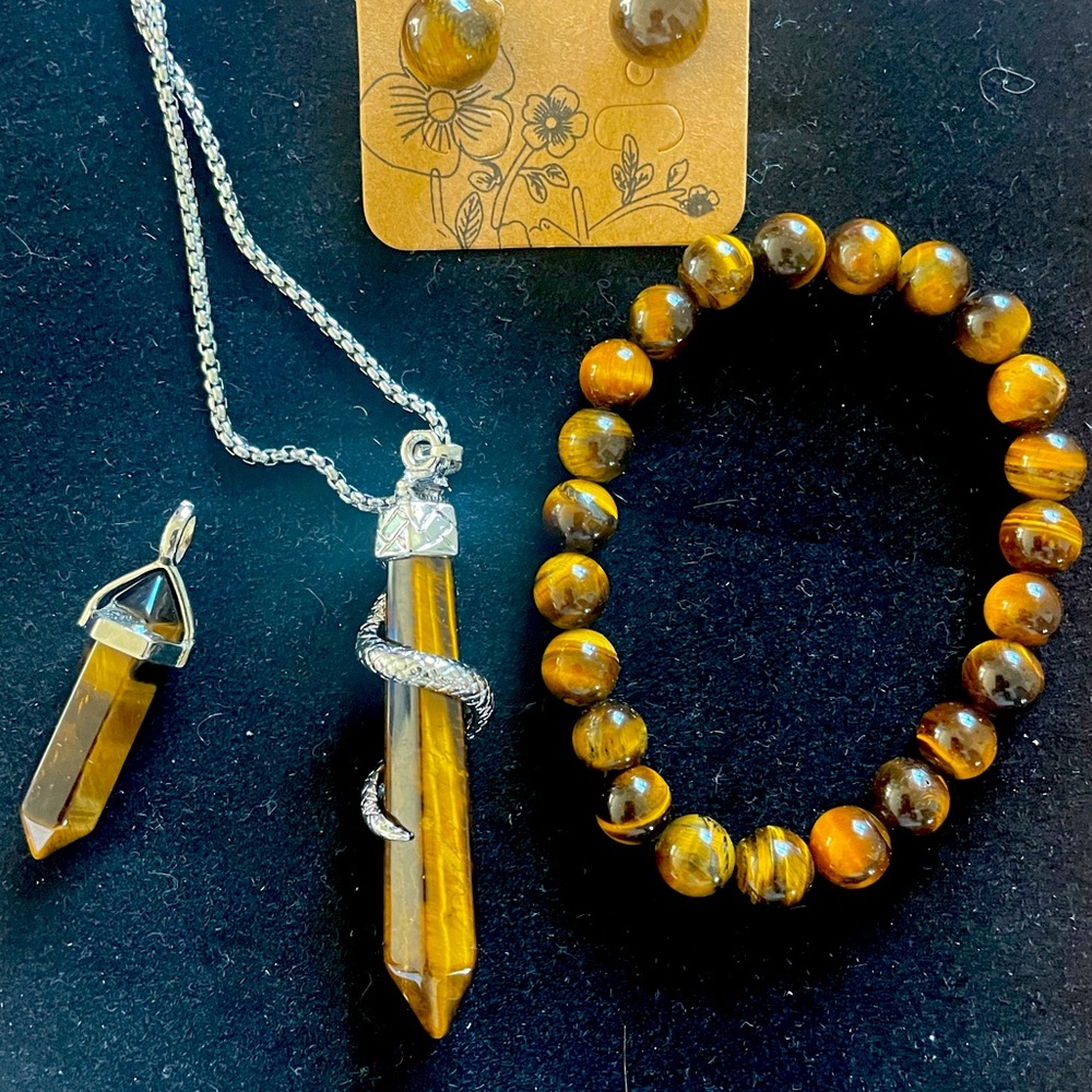 Gorgeous tigers eye set.